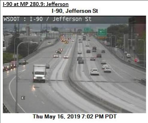 Water on I-90 cleared